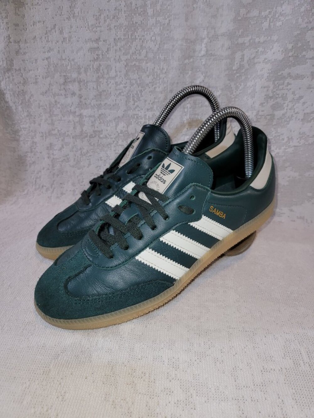 Adidas Samba OG Mineral Green Off White Putty Gray JI4469 Big Kids Size 5 Shoes - Picture 7 of 16